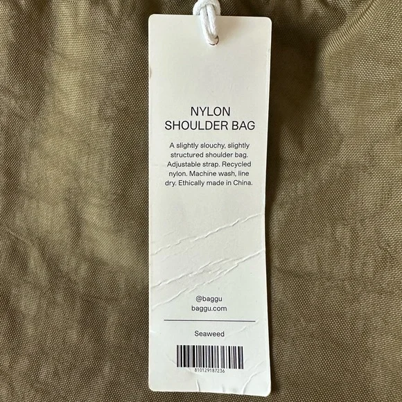 BAGGU Nylon Shoulder Bag in Seaweed - Picture 9 of 9